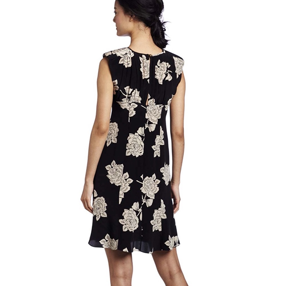 🎉HP🎉 NWT Tracy Reese Black/Parchment Rose Dress - Picture 2 of 8
